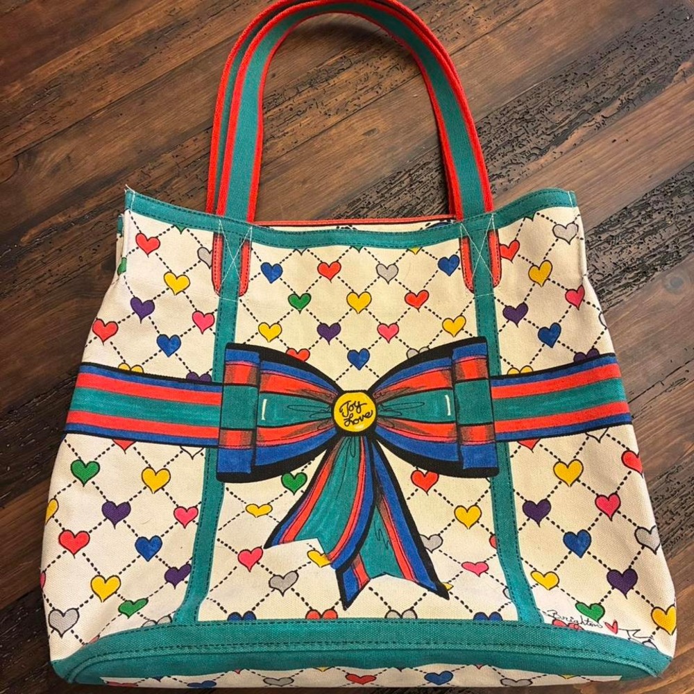 Brighton Love & Joy Tote Bag Festive Holiday Colorful Luxury